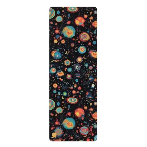 Rubber Yoga Mat- Peregrine Matsyasana 70s Sci Fi Nebula