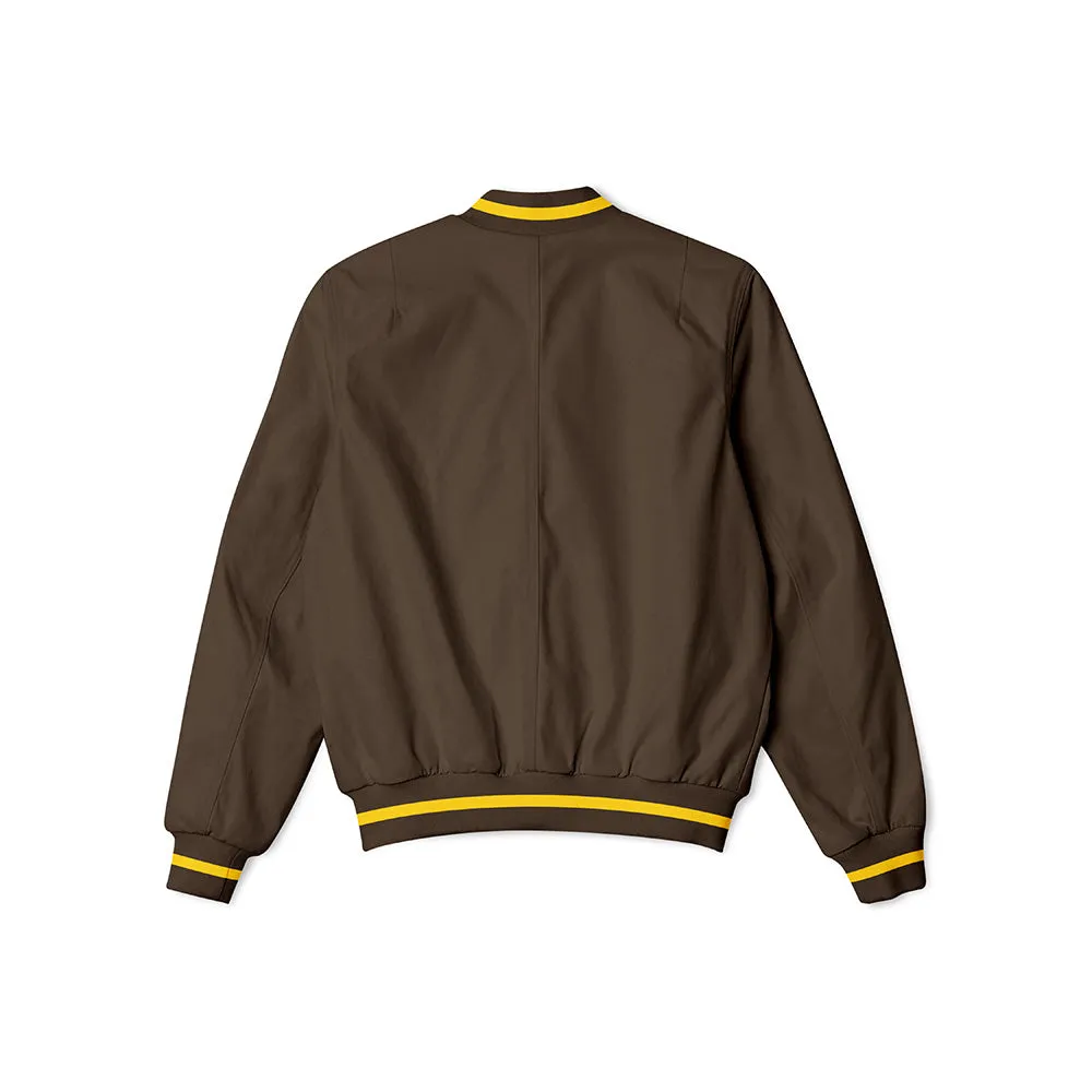 San Diego Padres Brown Bomber Jacket – Sleek Lightweight Outerwear with Classic Team Logo