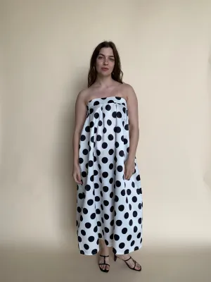 satin polka dot skirt dress