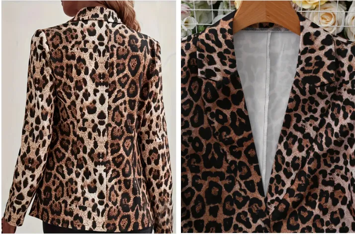 Scarlett elegant leopard print blazer