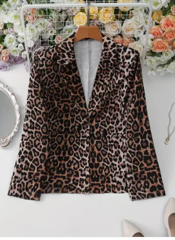 Scarlett elegant leopard print blazer