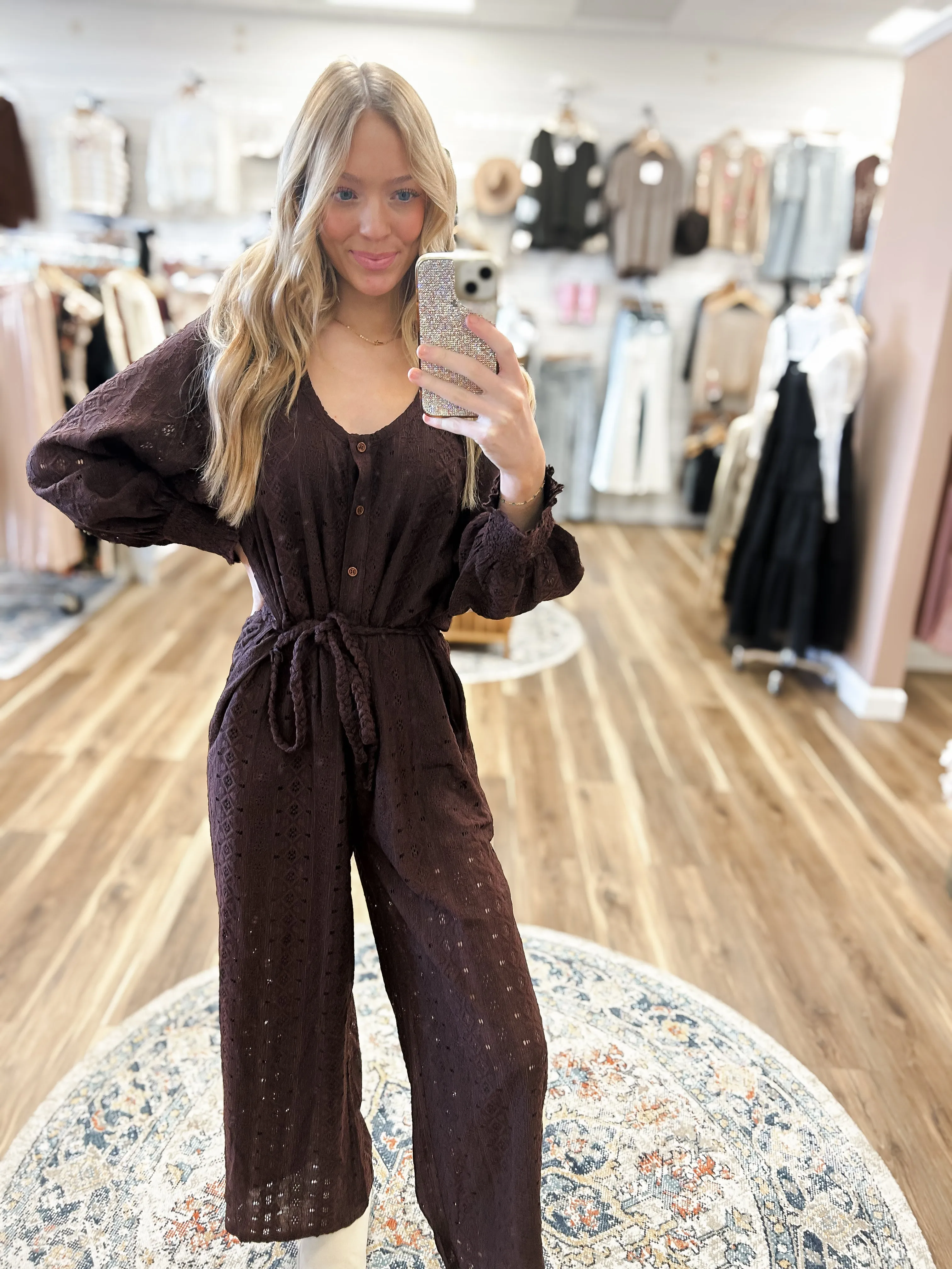 Shayla Mocha Lace Jumper