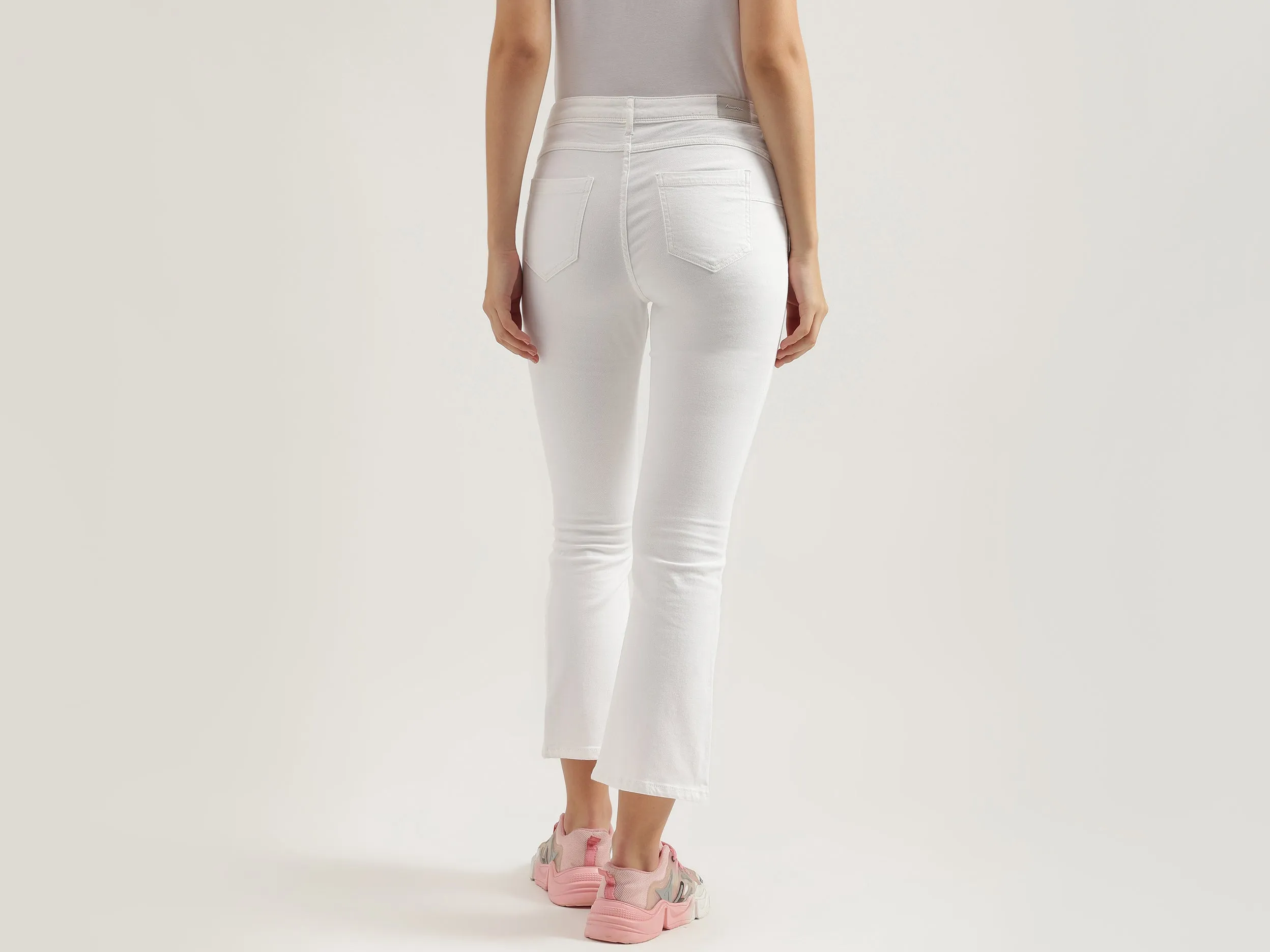 Solid Boot-Leg Fit Jeans