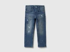 Solid Straight Fit Denim Jeans