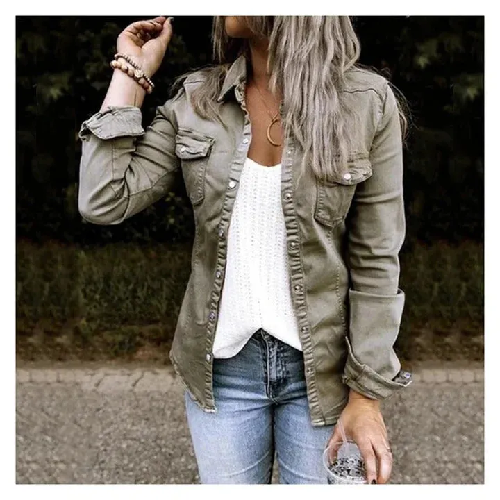 Sophia Trendy Hip Denim Jacket (2024)