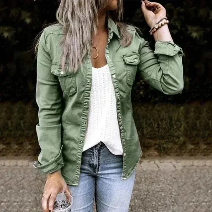 Sophia Trendy Hip Denim Jacket (2024)