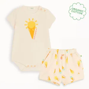 Sorbetto & Sailor Set - Gelato Jersey Baby Bodysuit & Short Set