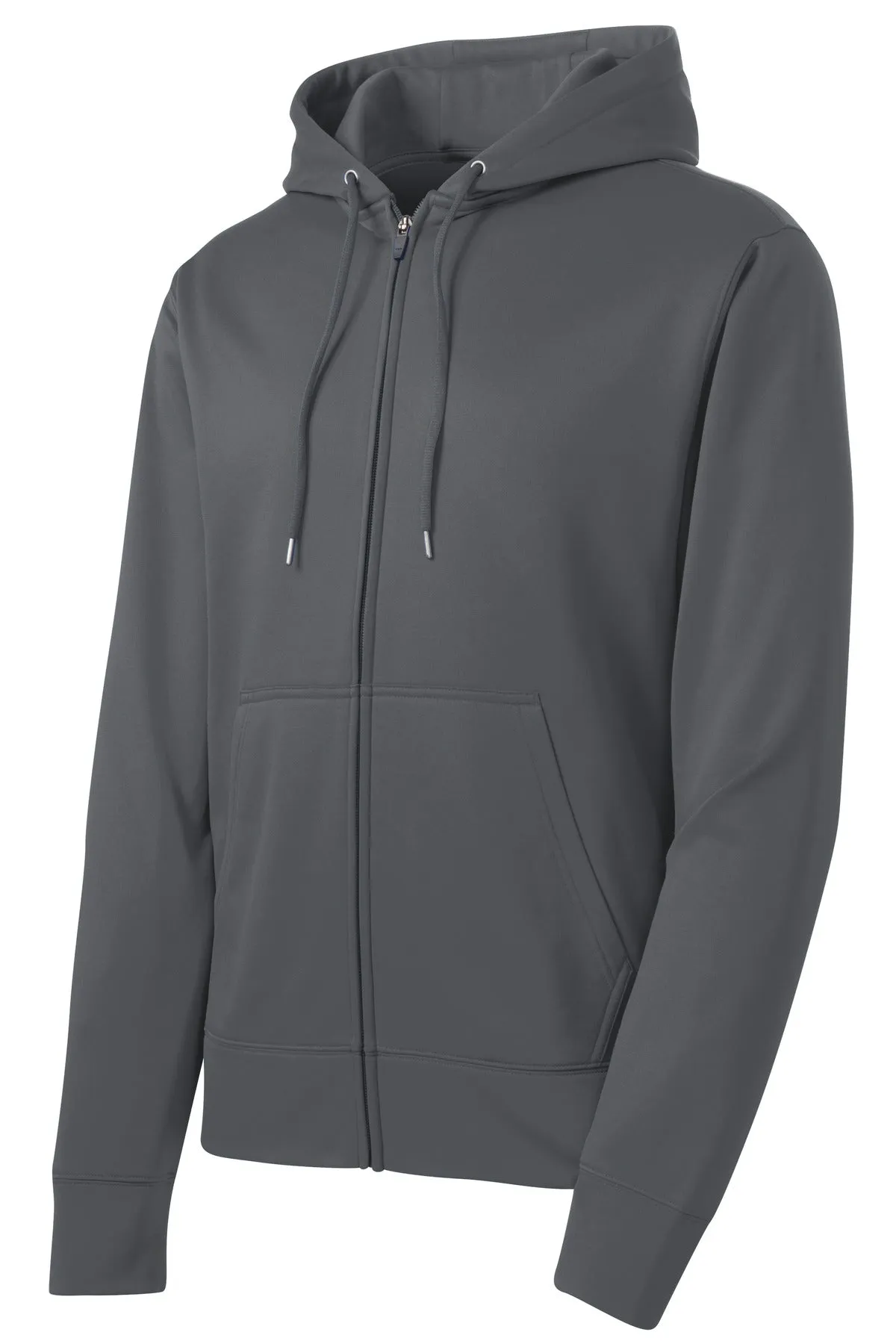 Sport-Tek Sport-Wick Fleece Full-Zip Hooded Jacket.  ST238 Dark Smoke Grey