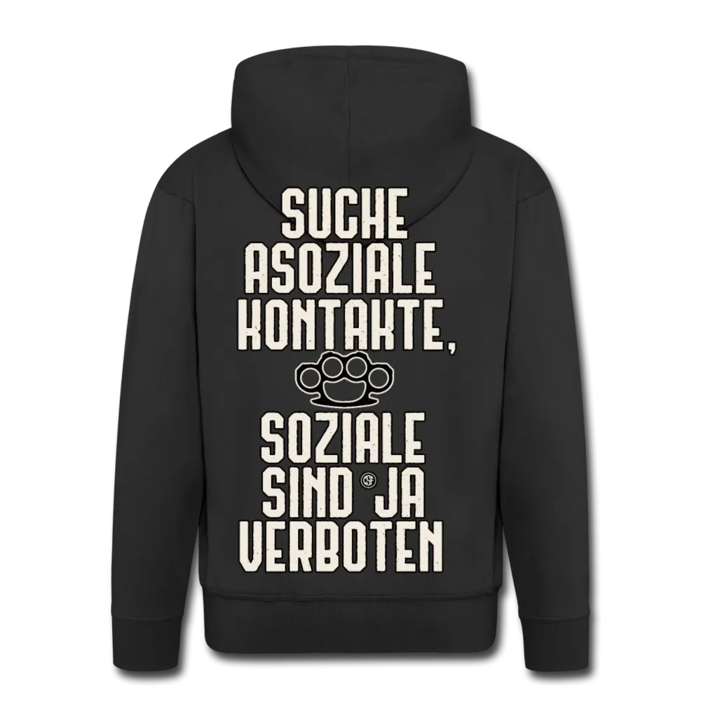 Suche asoziale Kontakte soziale sind ja verboten - Männer Premium Kapuzenjacke