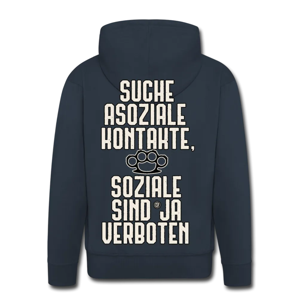 Suche asoziale Kontakte soziale sind ja verboten - Männer Premium Kapuzenjacke