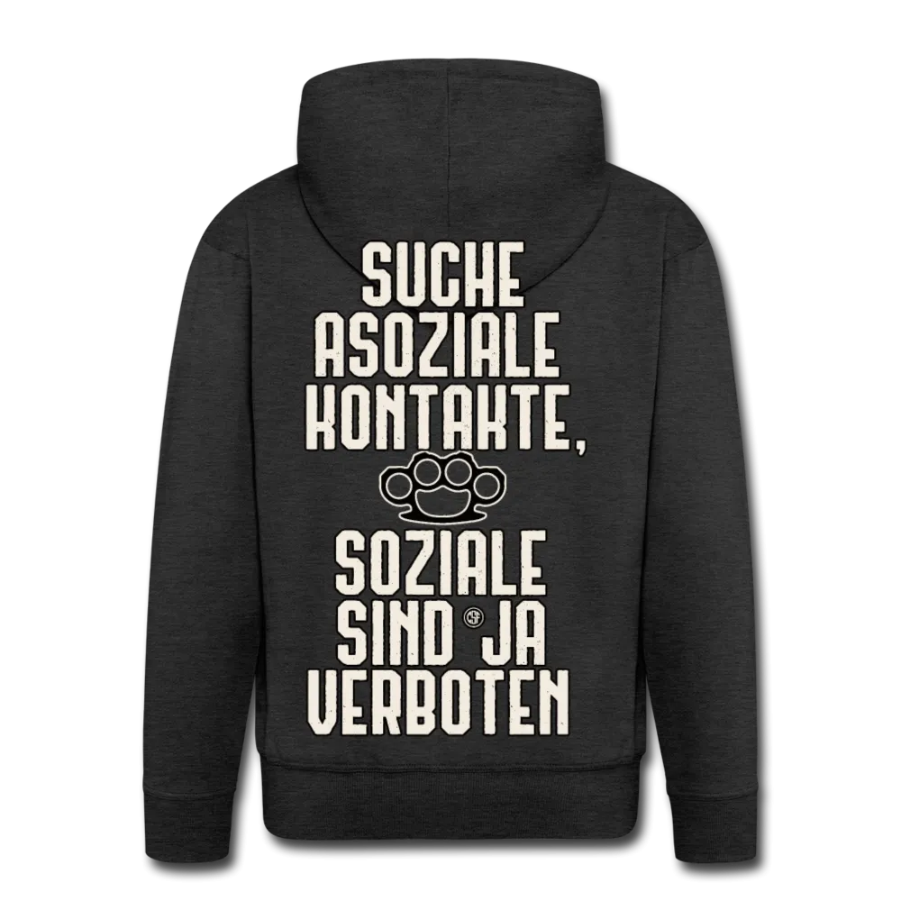 Suche asoziale Kontakte soziale sind ja verboten - Männer Premium Kapuzenjacke