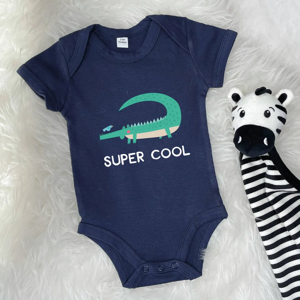 Super Cool Crocodile Jungle Babygrow