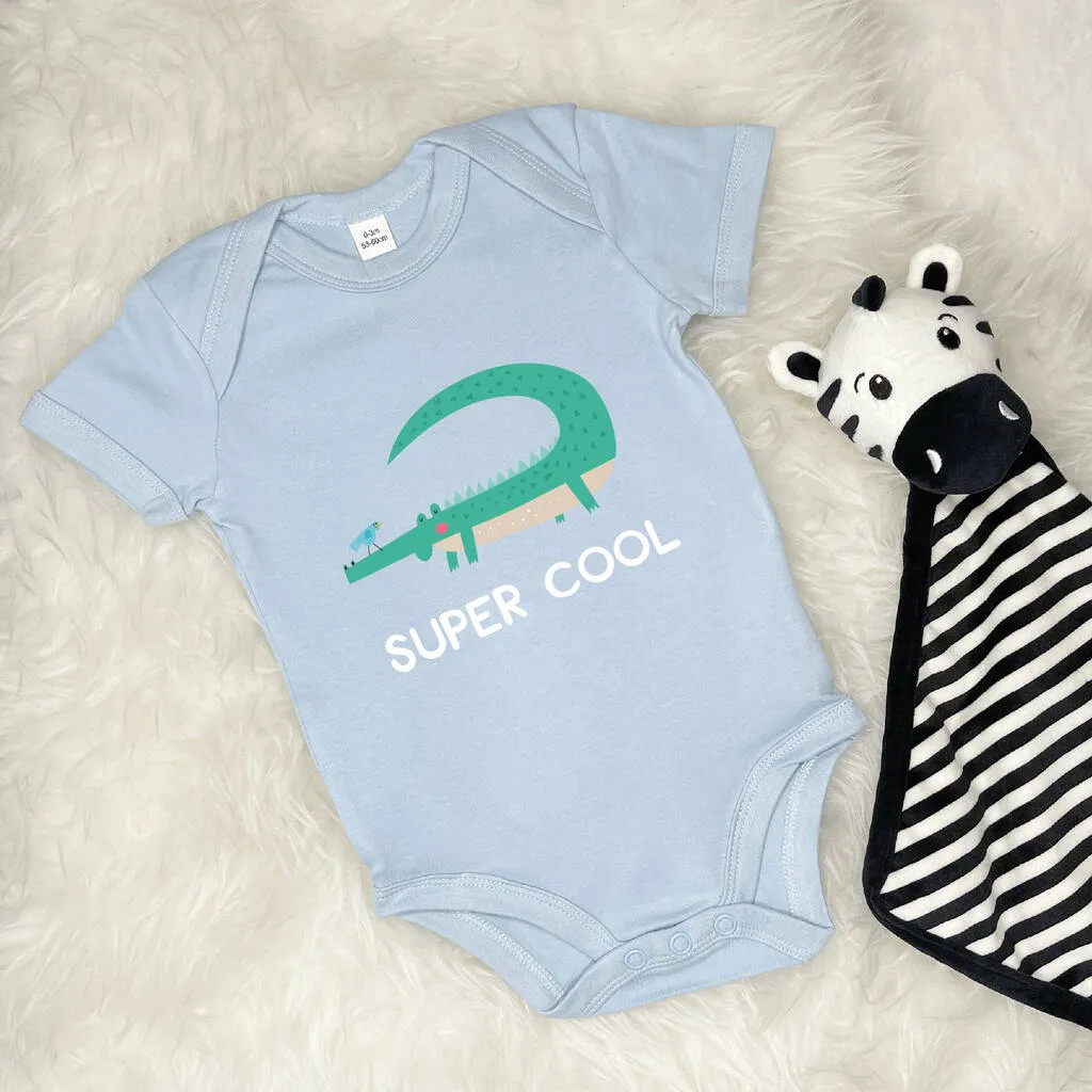 Super Cool Crocodile Jungle Babygrow