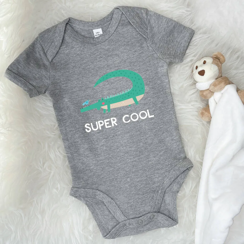 Super Cool Crocodile Jungle Babygrow