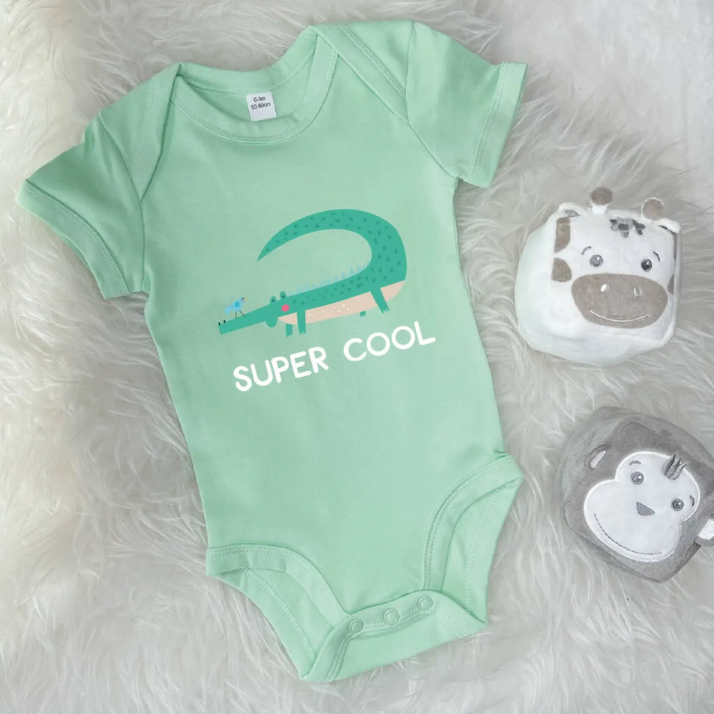 Super Cool Crocodile Jungle Babygrow