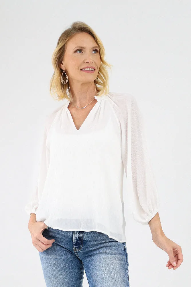 Textured Solid Tunic Top -Red