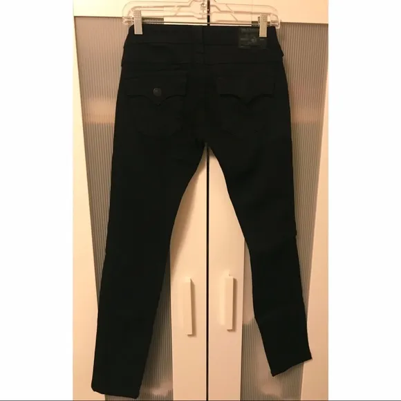 True Religion Brand Jeans Distressed Black Skinny