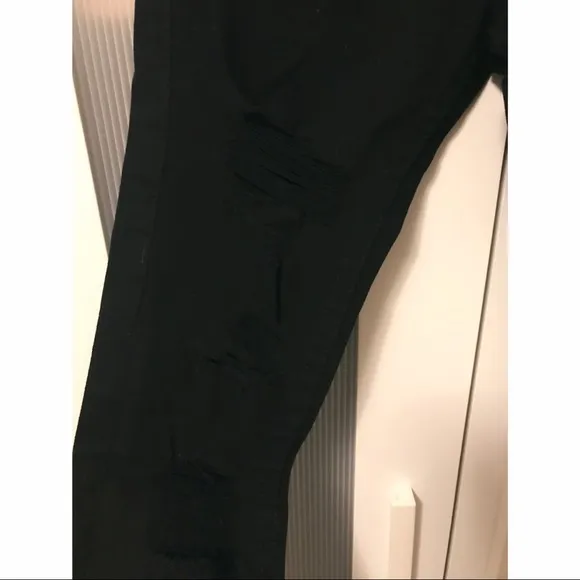 True Religion Brand Jeans Distressed Black Skinny