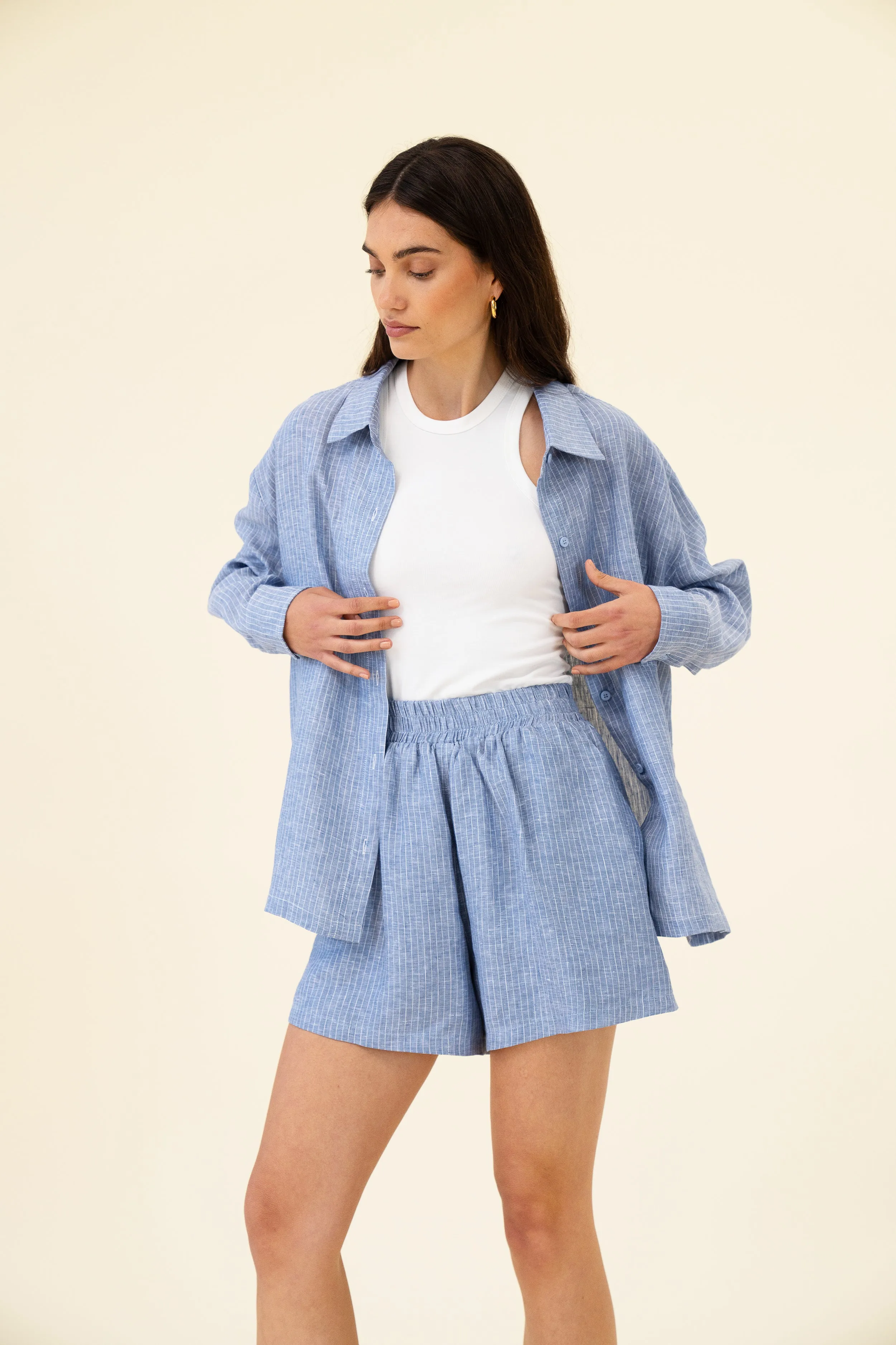 VERA SHIRT - BLUE STRIPE