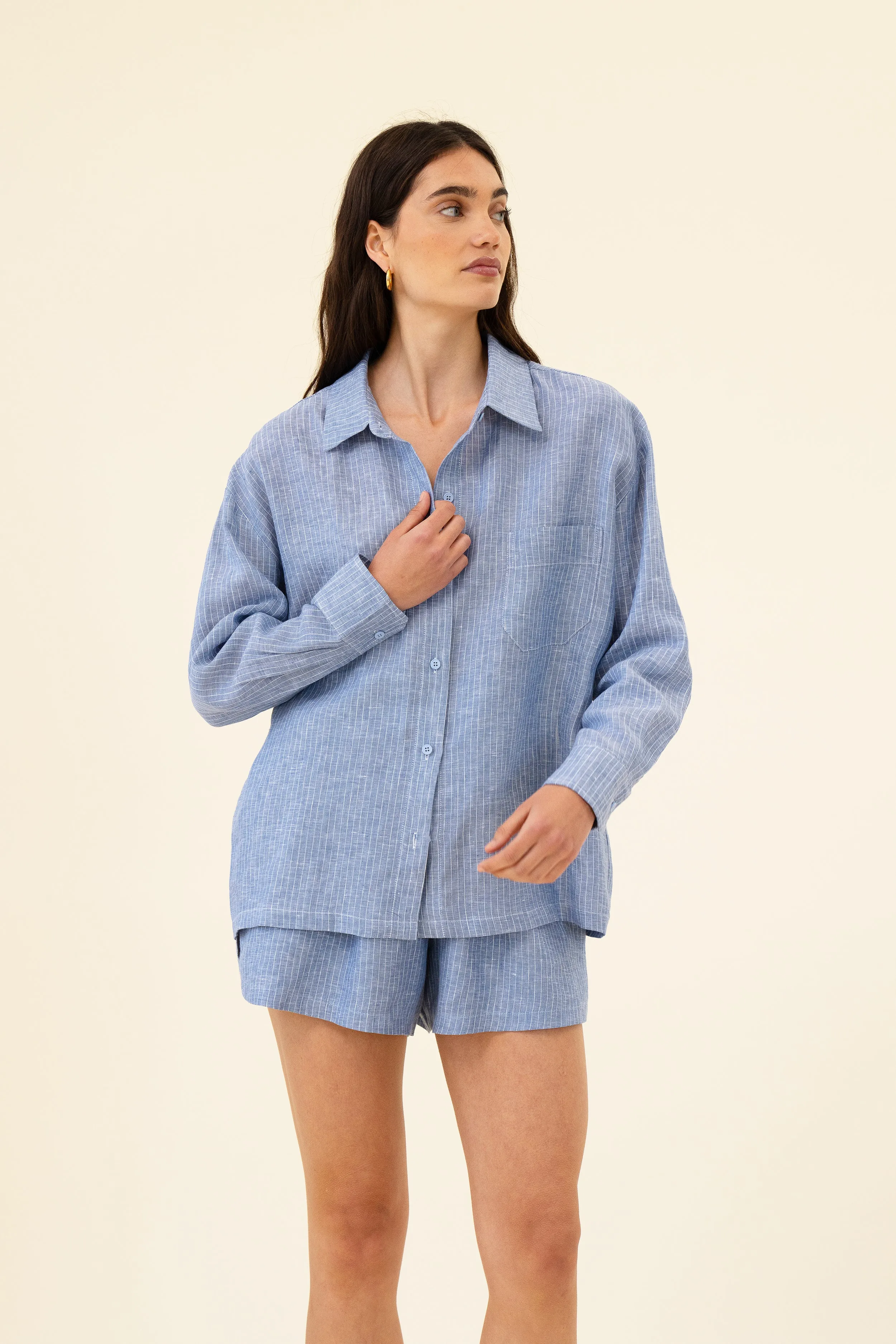 VERA SHIRT - BLUE STRIPE