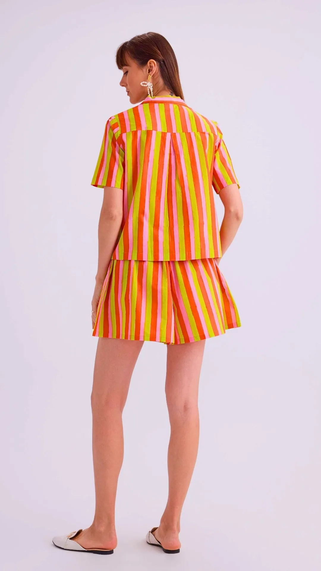 Vesper Shirt & Dottie Shorts, Sunset Sorbet