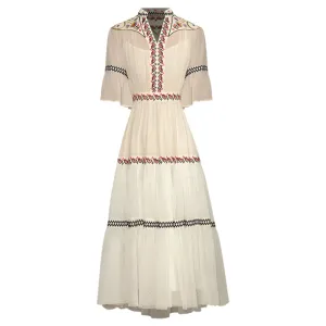 Violet Embroidery  Vintage Dress