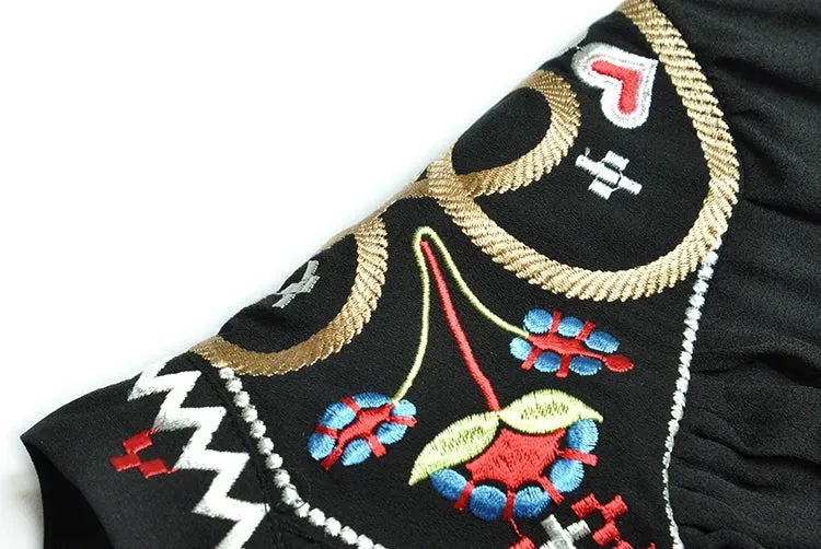 Violet Embroidery  Vintage Dress