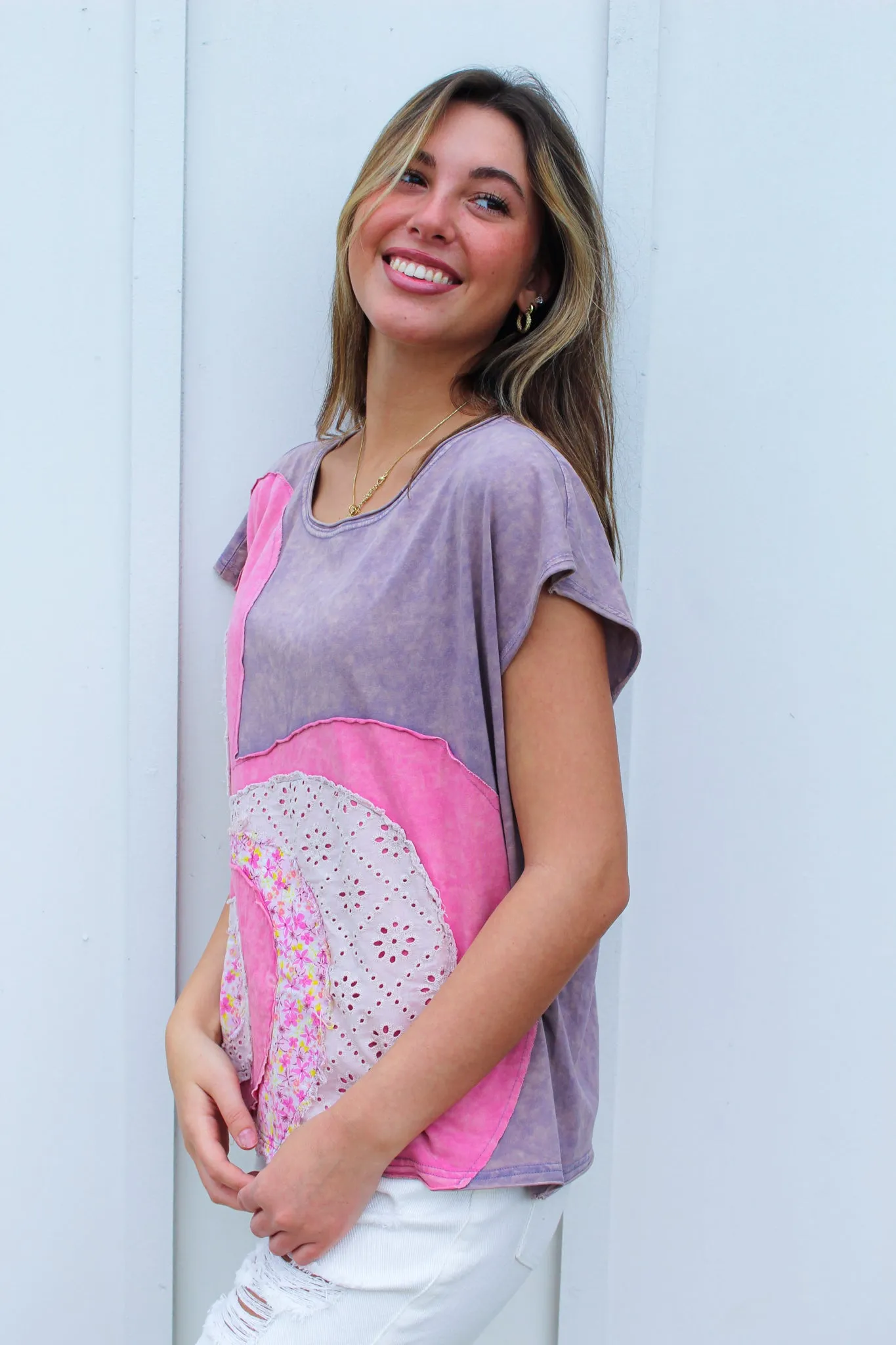 Washed Textile Heart Tee