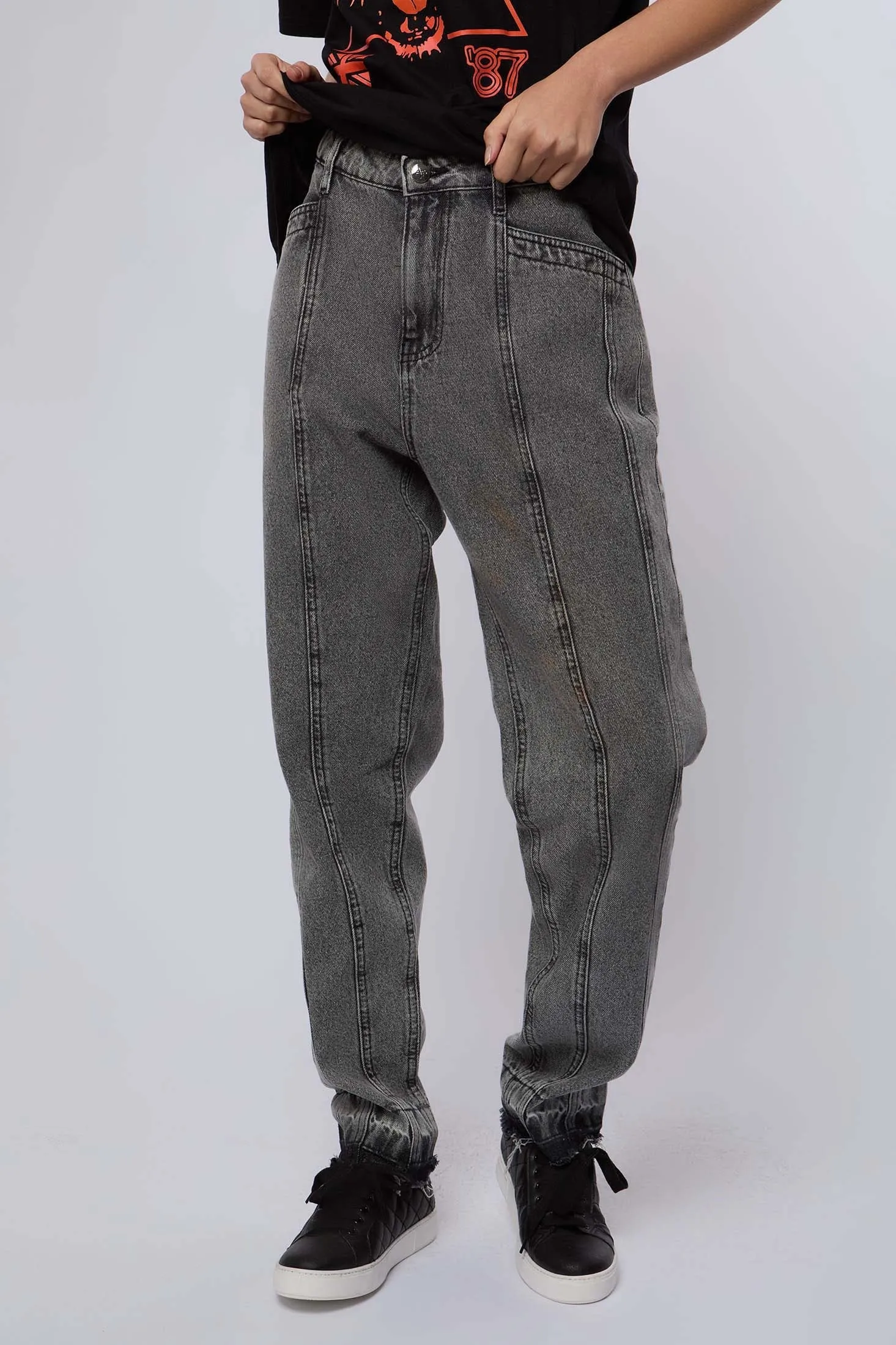 Women Denim Regular Fit Length Jeans Black