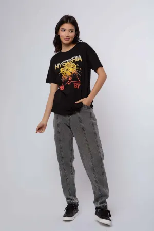 Women Denim Regular Fit Length Jeans Black