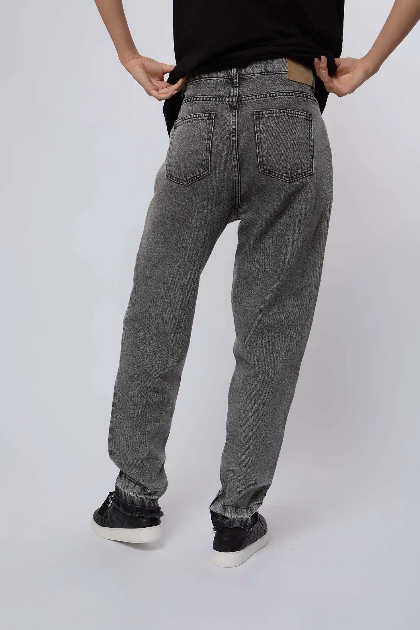 Women Denim Regular Fit Length Jeans Black