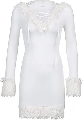 Women Y2K Hooded Dress