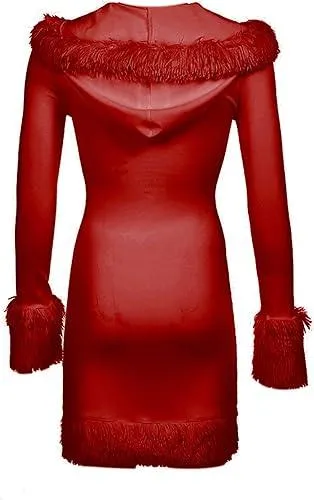 Women Y2K Hooded Dress