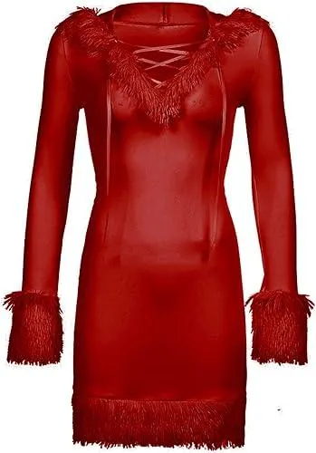 Women Y2K Hooded Dress