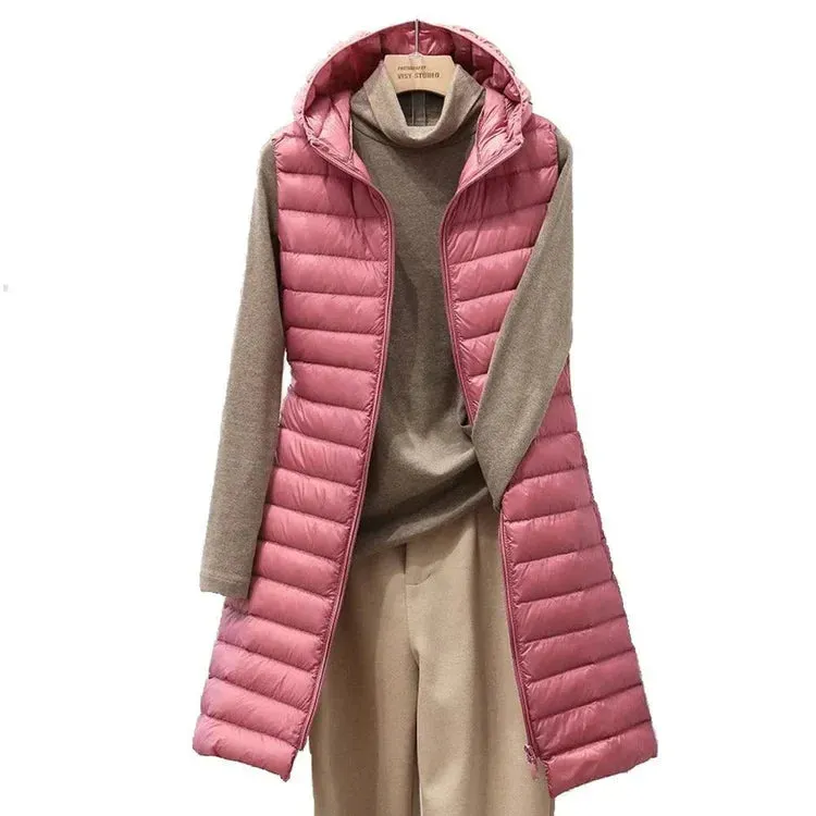 Women's cotton hooded Gera down vest