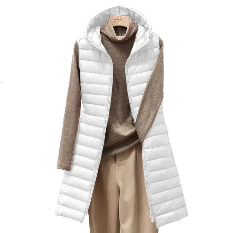 Women's cotton hooded Gera down vest
