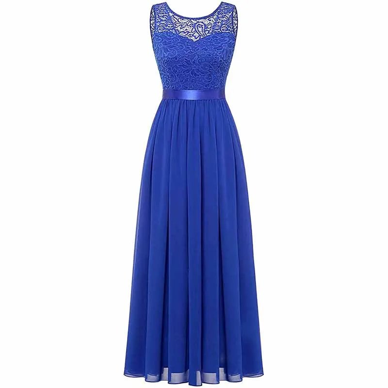 Women's Floral Lace Bridesmaid Dress A-line Swing Party Dress Short/Long Length
