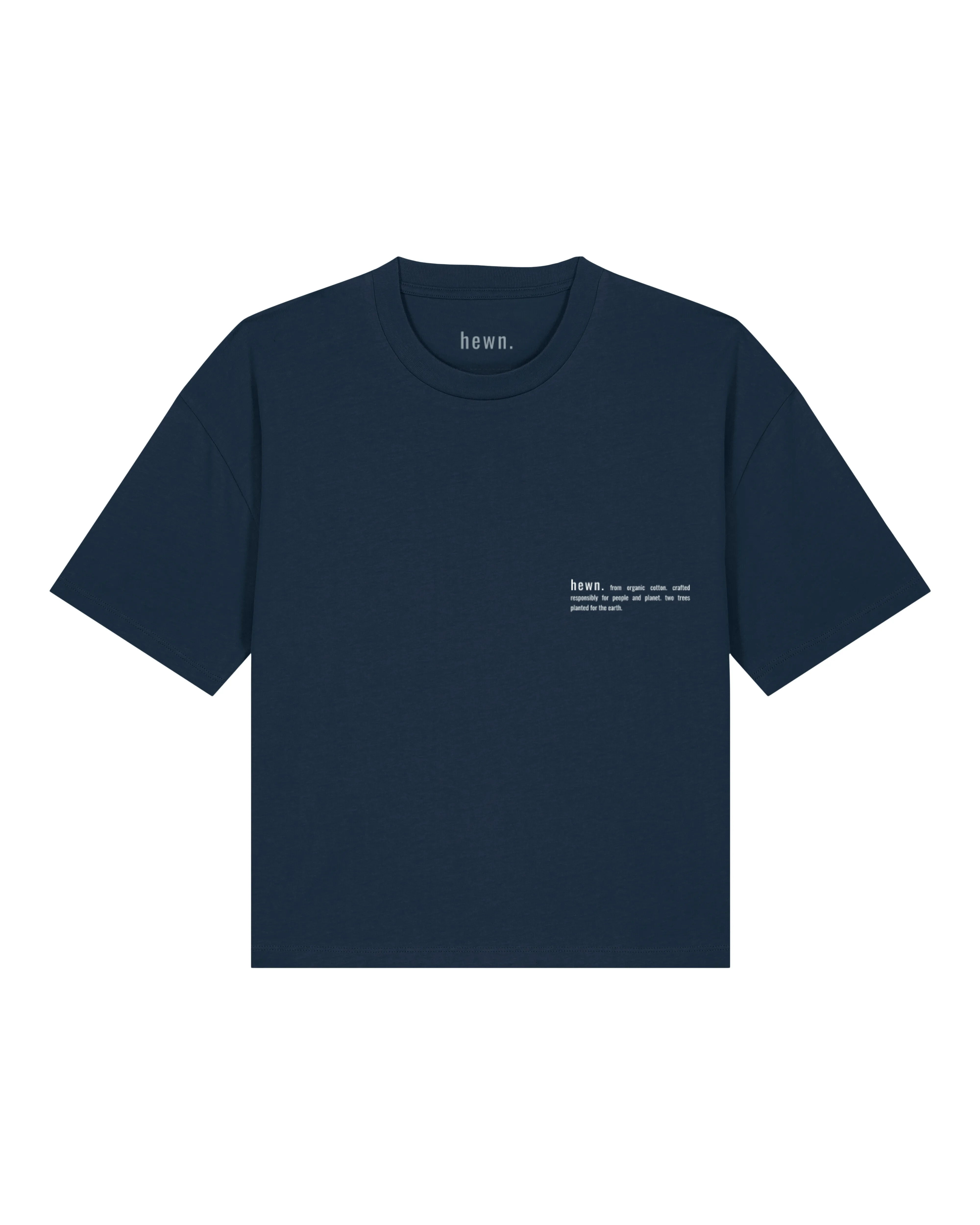 Women's Organic Cotton Boxy T-Shirt | Midnight Navy Blue