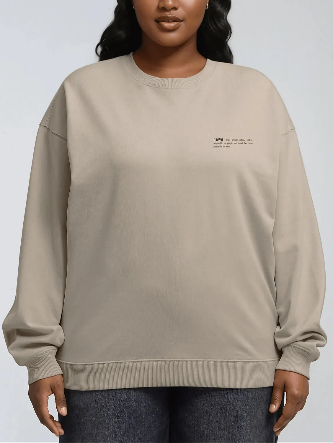 Women's Organic Cotton Signature Oversized Sweatshirt | Limestone Grey