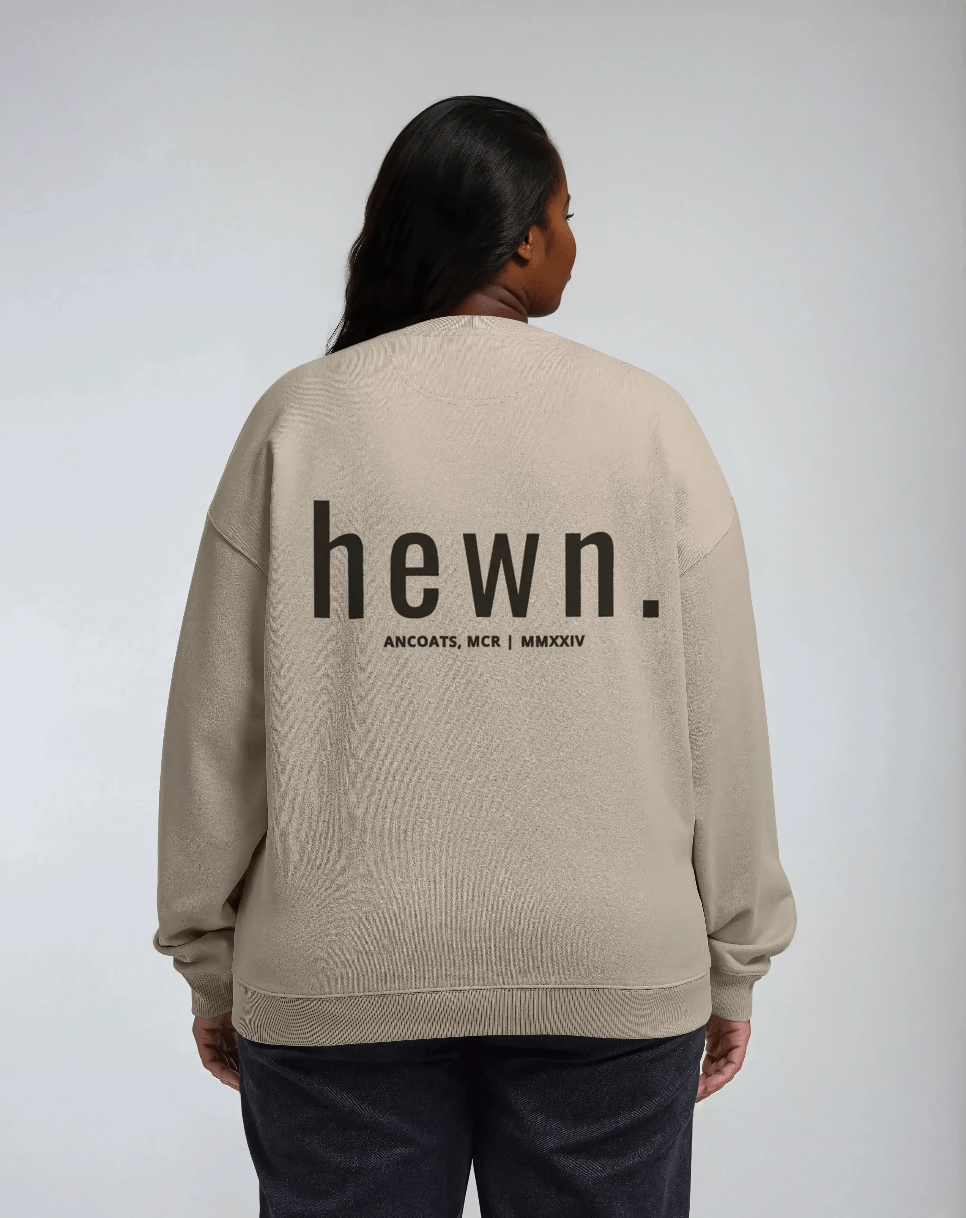 Women's Organic Cotton Signature Oversized Sweatshirt | Limestone Grey