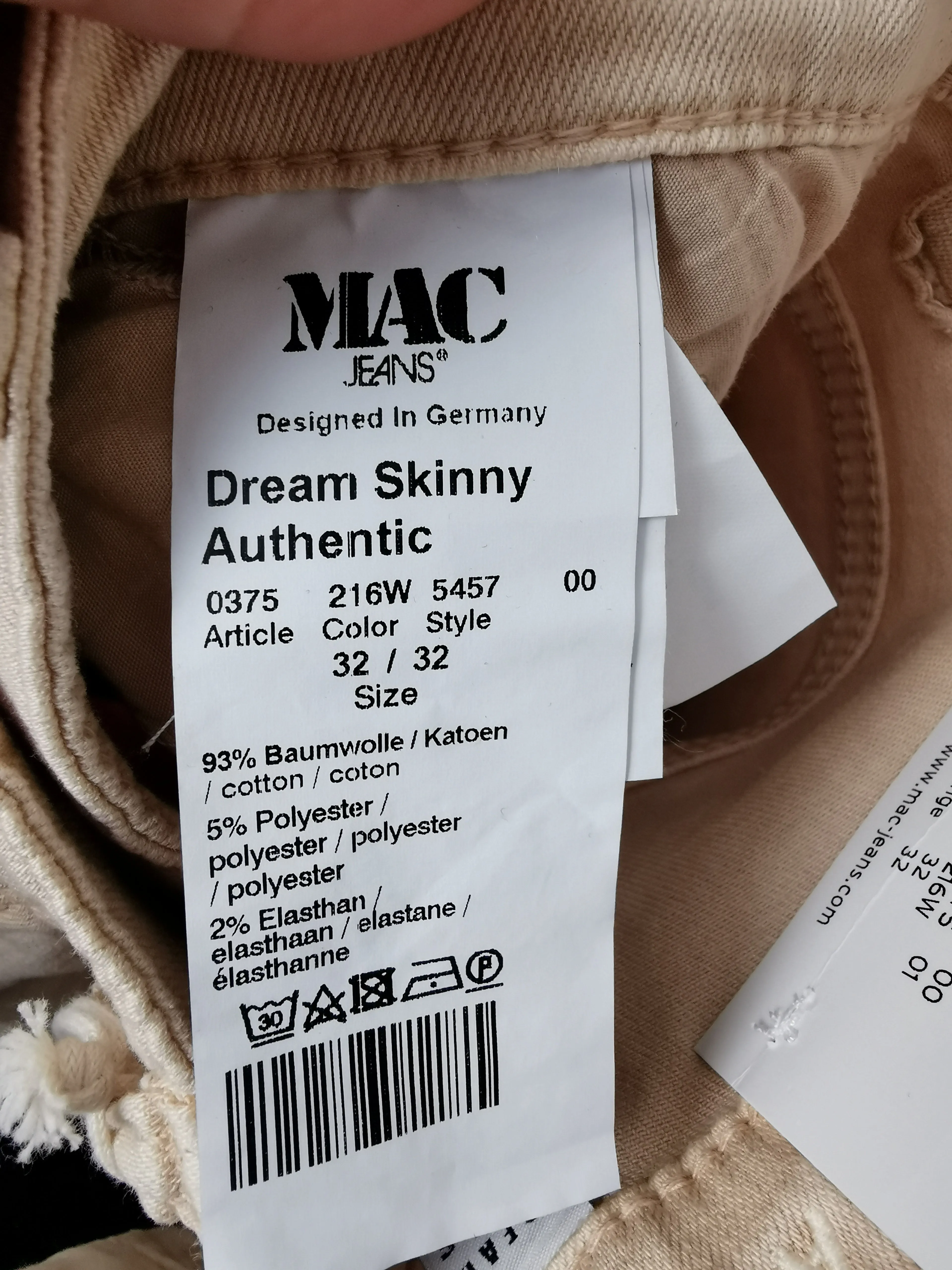 WOMENS SIZE 2 / 32 - MAC Jeans, Dream Skinny NWT B4