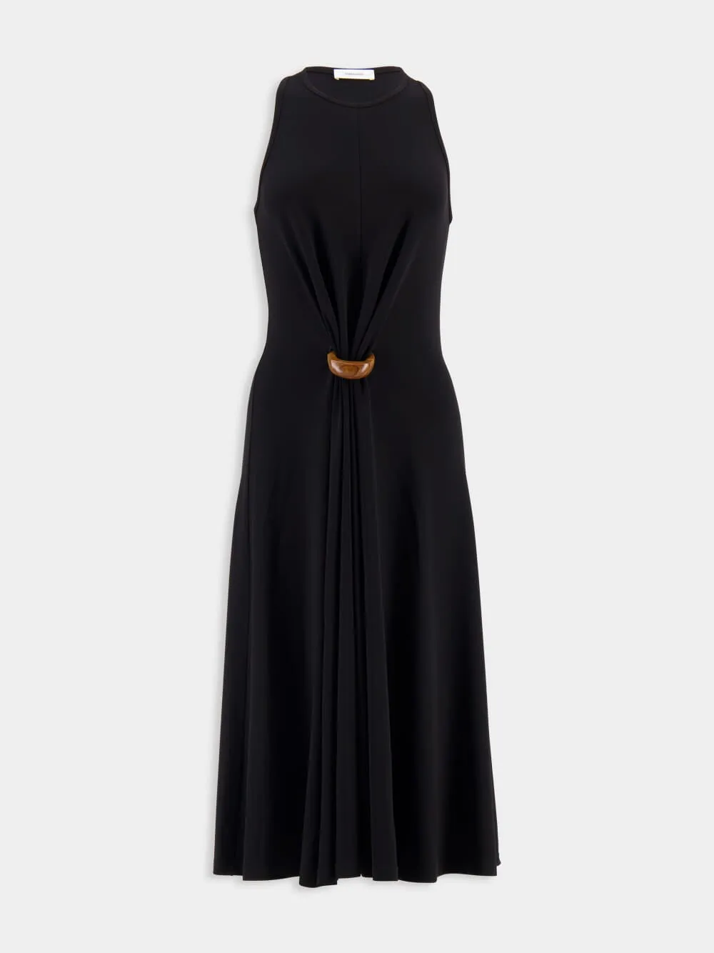 Wooden Buckle Sleeveless Dress