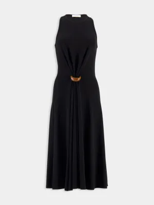 Wooden Buckle Sleeveless Dress