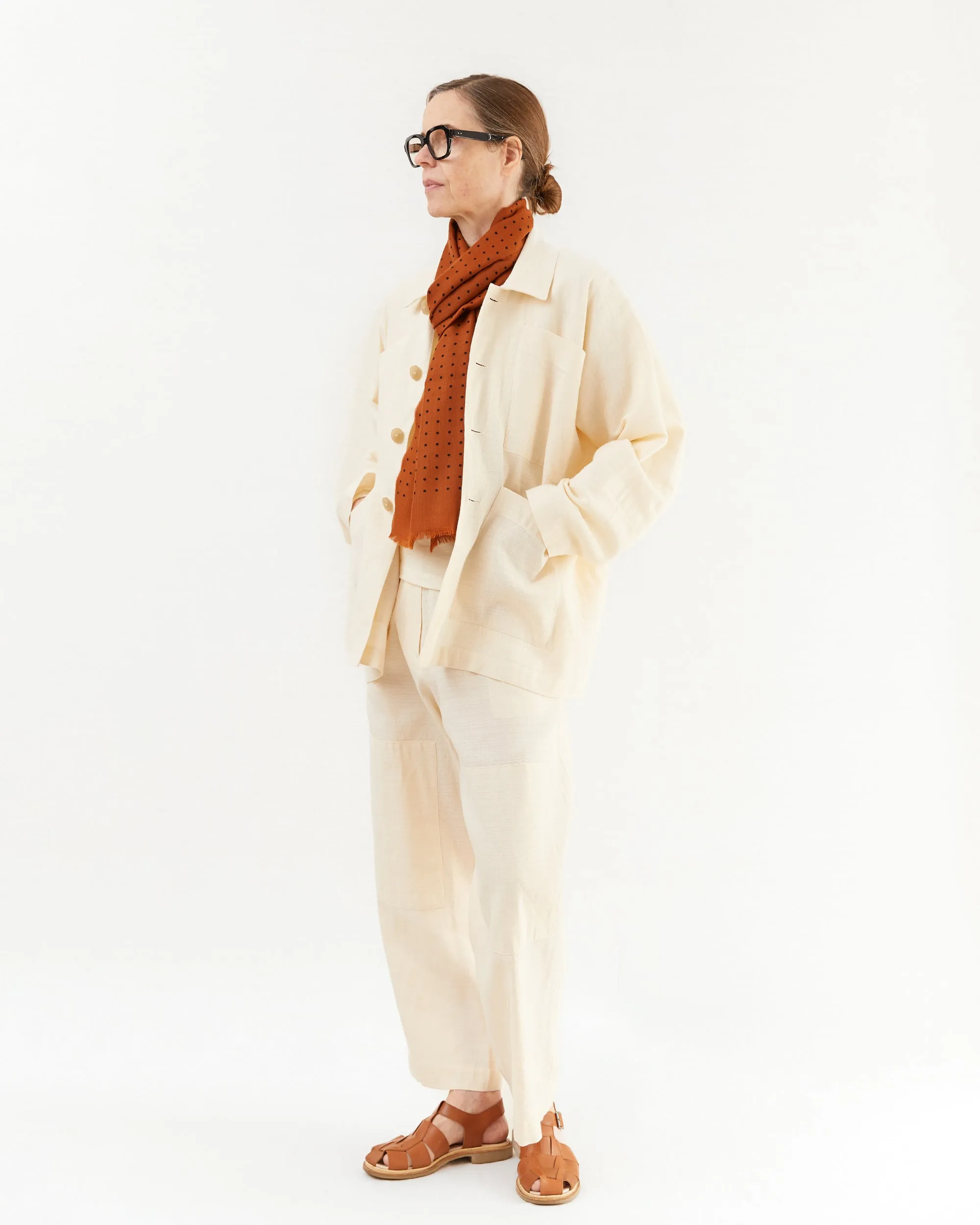 Wright   Doyle 4 Pocket Jacket in Alabaster